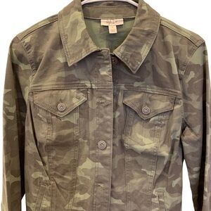 Style Co women's medium camouflage cotton jacket.  NWT.